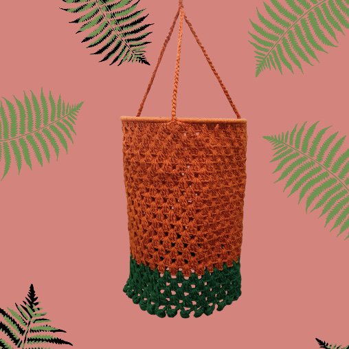 Luna -Leena Lampion Crochet - Orange - Organic Cotton - Handgehaakt in Nepal