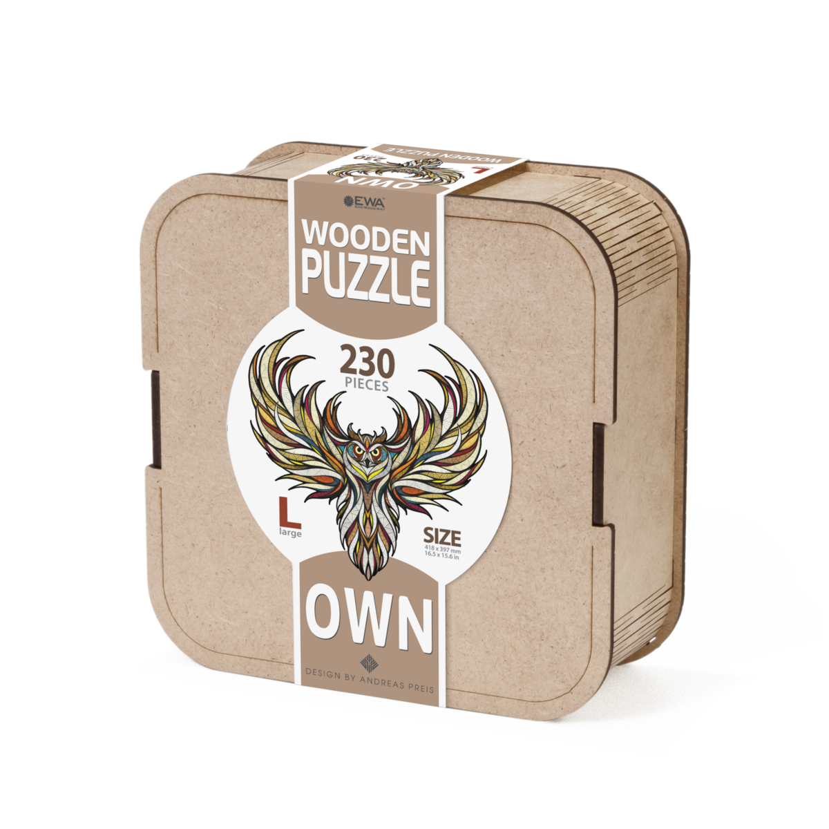 Eco Wood Art Houten Legpuzzel Uil/ Owl, Size L