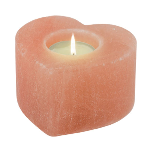 Waxinehouder Himalaya Zout, Hart, Himalaya Salt Dreams, 6 cm hoog