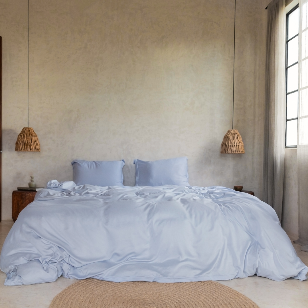 TENCEL™ - Twill Dekbedovertrek Licht Blauw