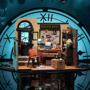 Robotime, DIY Huisje Mose's Detective Agency met LED verlichting