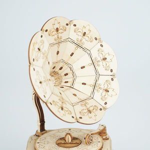 Robotime, 3D Houten Puzzel Grammofoonspeler