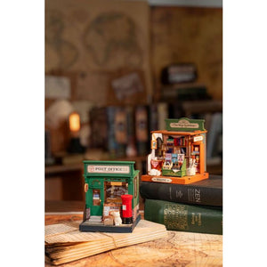 Robotime, DIY Huisje Centry Post Office,DS037, 9,5x9,5x12cm