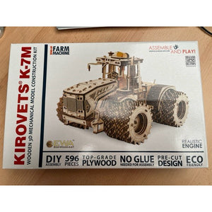 Eco Wood Art (EWA) 3D Mechanische Puzzel, Tractor K-7M