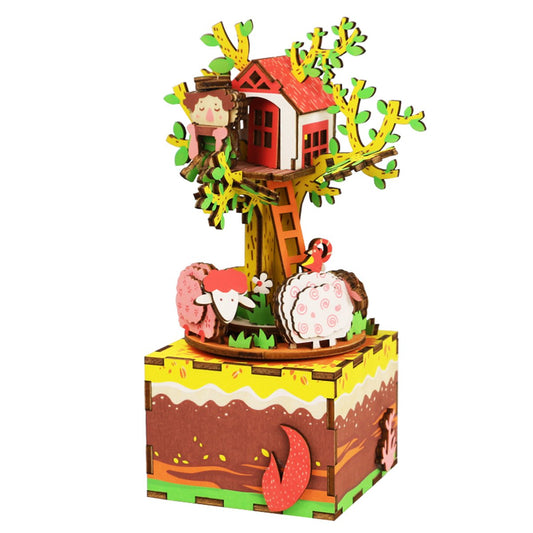 Robotime, Muziekdoos Hout DIY 3D Puzzel Tree House