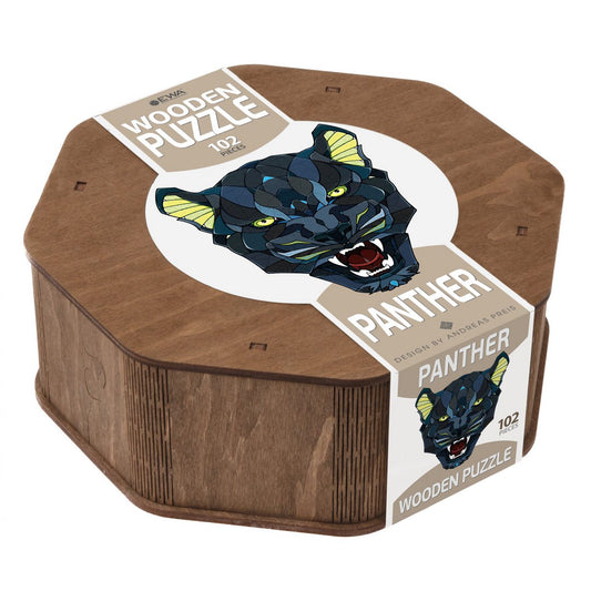 Eco Wood Art Houten Legpuzzel Panter/ Panther, houten doos