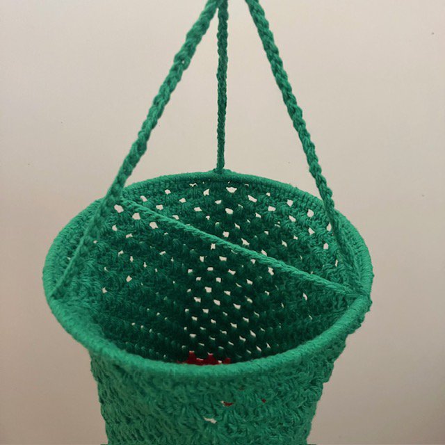 Luna-Leena Lampion Crochet - Groen - Organisch katoen - Handhaak in Nepal