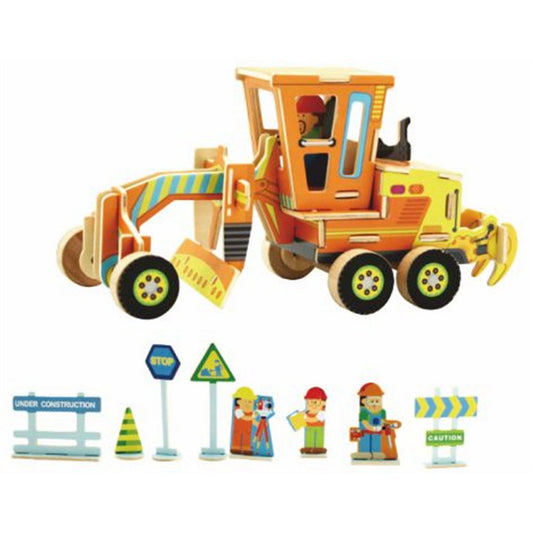 Robotime 3D Houten puzzel bouwvoertuig