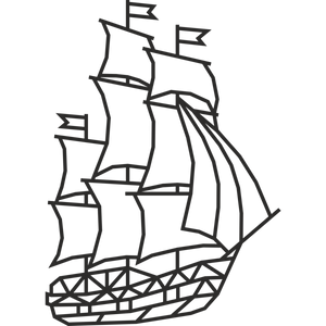 Eco Wood Art Wandpuzzel Schip