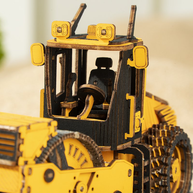 Robotime, Houten Puzzel 3D Road Roller, TG701K, 16,5x7x10cm
