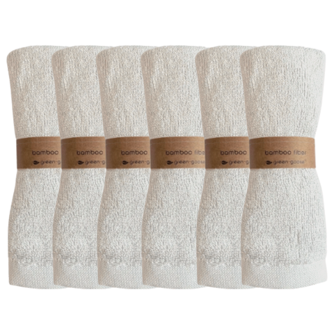 green-goose Bamboe Wasdoekjes | 6 Stuks | Wit
