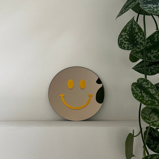 "Dagelijkse geluksboost" Smiley spiegel Yellow Smile