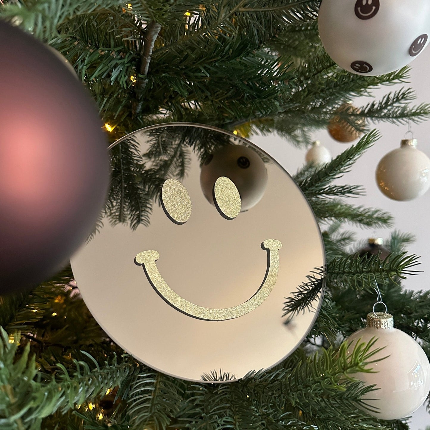 Vrolijkmakende Smiley spiegel Golden Smile