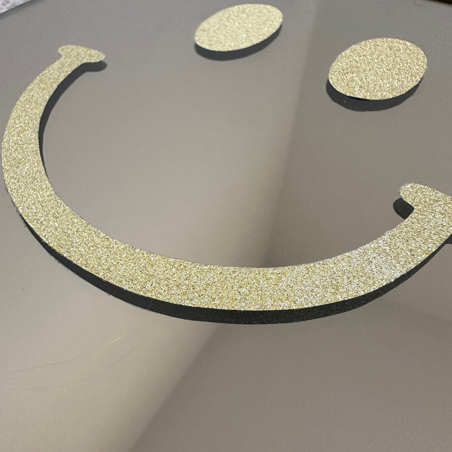 Vrolijkmakende Smiley spiegel Golden Smile
