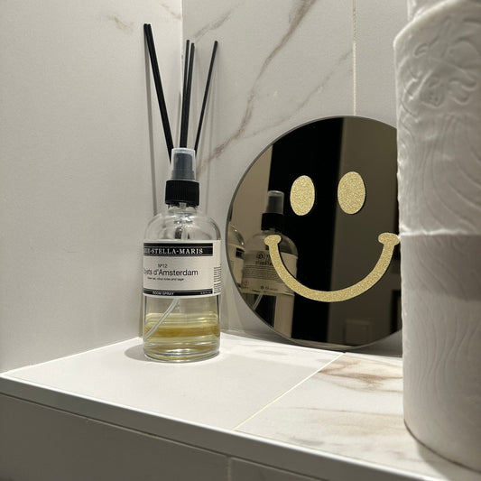Vrolijkmakende Smiley spiegel Golden Smile