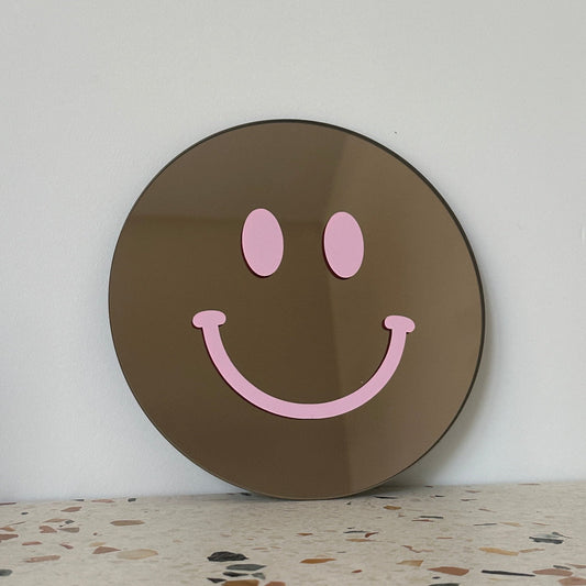 Roze dromen reflectie Smiley spiegel Soft Pink Smile