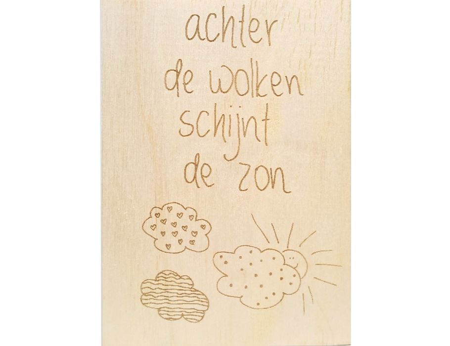 Beaver Woodlands - Set van 5 Houten briefkaarten - www.eco-waar.nl
